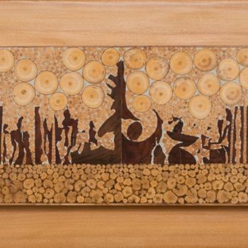 Sculpture intitulée "Les idoles" par Roger Aubert, Œuvre d'art originale, Bois