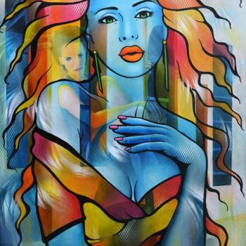 Peinture intitulée "que tu vives ici ou…" par Jeannette Guichard-Bunel, Œuvre d'art originale, Huile