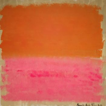 Painting titled "Fiery Pink 2" by Alexandra Heumber Perry, Original Artwork