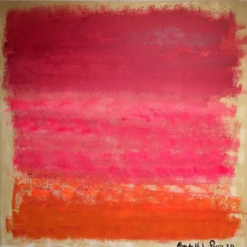 Painting titled "Fiery Pink 1" by Alexandra Heumber Perry, Original Artwork