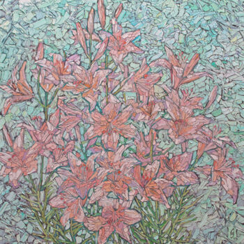 Ζωγραφική με τίτλο "Lilies 2" από Sergey Sovkov, Αυθεντικά έργα τέχνης