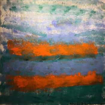 Painting titled "Brillant Azur 2" by Alexandra Heumber Perry, Original Artwork