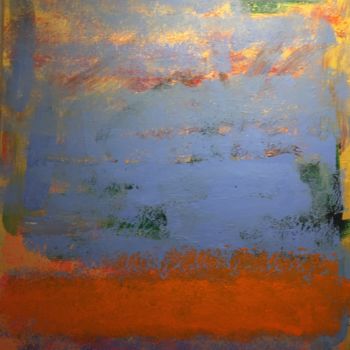 Painting titled "Brillant Azur 3" by Alexandra Heumber Perry, Original Artwork