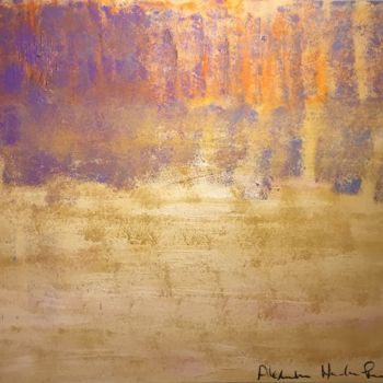Painting titled "Gold Sky 2" by Alexandra Heumber Perry, Original Artwork