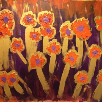 Painting titled "Flowers by Carmen" by Alexandra Heumber Perry, Original Artwork