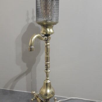 Sculpture titled "Lampe Art Déco Récu…" by Philippe Fautrez, Original Artwork