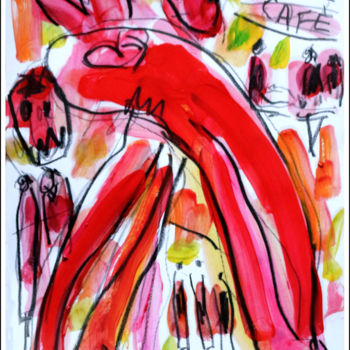 Peinture intitulée "L'IDOLE" par Jean Mirre, Œuvre d'art originale, Huile