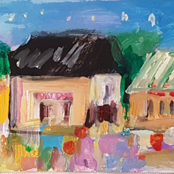 Peinture intitulée "Figures de construc…" par Muriel Cayet, Œuvre d'art originale