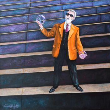 Painting titled "Orakel" by Rudolf Rox, Original Artwork, Acrylic