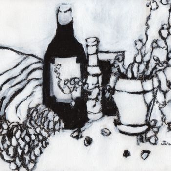 Painting titled "Still Life with Oli…" by Janel Bragg, Original Artwork