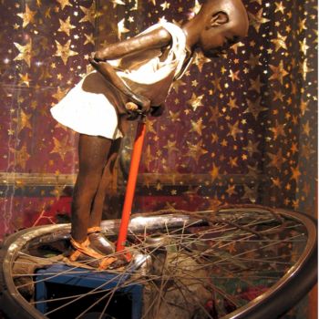 Sculpture intitulée "l'enfant de ouaga" par Jean-Louis Trinquier, Œuvre d'art originale, Résine