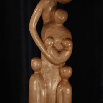 Scultura intitolato "Jumeaux" da Max Bernard, Opera d'arte originale, Legno