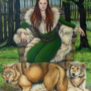 Ζωγραφική με τίτλο "The Guardians" από Jane Moore, Αυθεντικά έργα τέχνης, Λάδι