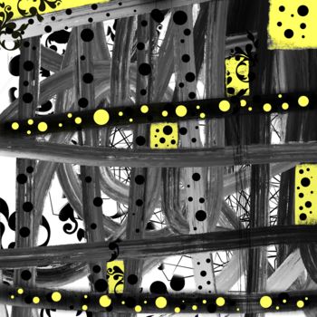 Digital Arts titled "Yellow Joy" by Cila, Original Artwork, Digital Painting