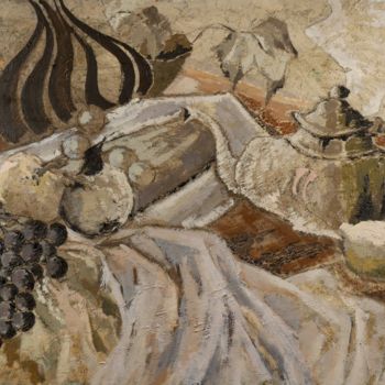 Peinture intitulée "Théière et bonbonne" par Dominique Bertrand, Œuvre d'art originale, Huile