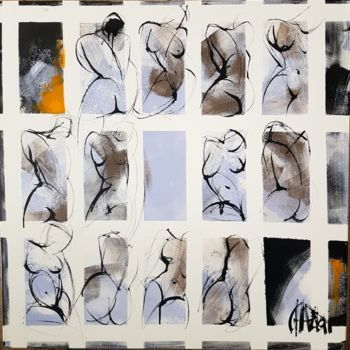 Peinture intitulée "Viens chez moi" par Martine Chaperon, Œuvre d'art originale, Acrylique Monté sur Châssis en bois
