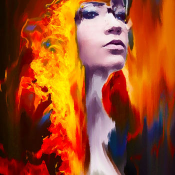 Digital Arts titled "shes Hot" by Graham Rhodes, Original Artwork, 2D Digital Work