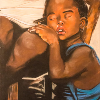 Dessin intitulée "L'abandon" par Maryse Renault, Œuvre d'art originale, Pastel