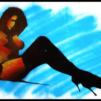 Painting titled "Sly Girl 3" by Sly Art, Original Artwork, Acrylic