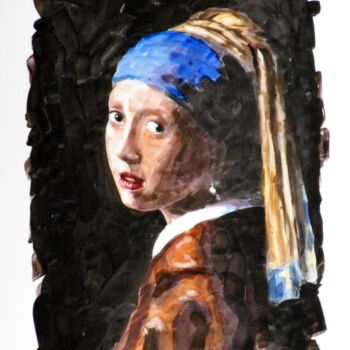 Painting titled "LA RAGAZZA di VERME…" by Paolo Benedetti, Original Artwork