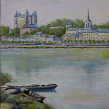 Painting titled "La Loire à Saumur (…" by Jean Barace, Original Artwork
