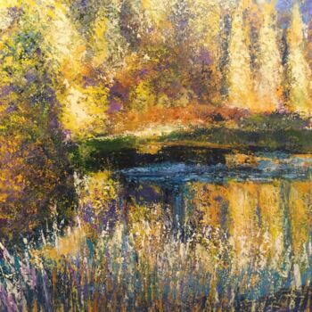 Peinture intitulée "Dans les hautes her…" par Anne Vignau, Œuvre d'art originale
