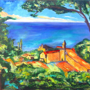 Peinture intitulée ""Cézanne peint" Fra…" par Claude Julia (CJULIA), Œuvre d'art originale, Huile