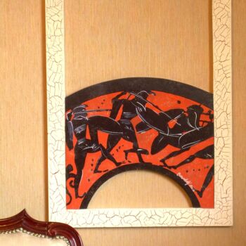 Peinture intitulée "DECORO VASO GRECO -…" par Paolo Benedetti, Œuvre d'art originale, Acrylique