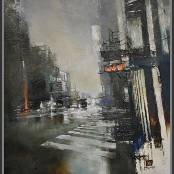 Peinture intitulée "Manhattan transfert" par Jicé, Œuvre d'art originale, Huile Monté sur Châssis en bois
