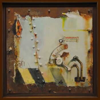 Peinture intitulée "Tôle story 460" par Jicé, Œuvre d'art originale, Huile Monté sur Métal