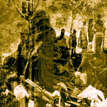 Digital Arts με τίτλο "HOMME DE GUERRE" από Luc Borel (lucborell), Αυθεντικά έργα τέχνης, Φωτογραφία Μοντάζ