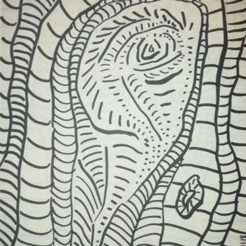 Drawing titled "Ready to Beginning" by Pertti Matikainen, Original Artwork, Marker