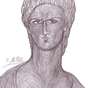 「Portrait d'un jeune…」というタイトルの描画 Cindy Milletによって, オリジナルのアートワーク