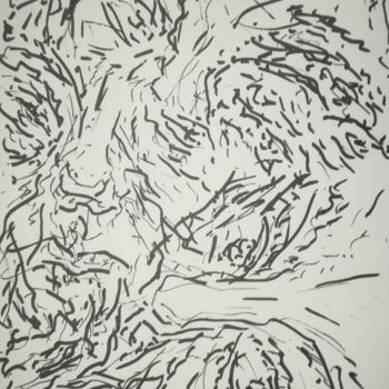 Disegno intitolato "Restless Energy 8" da Pertti Matikainen, Opera d'arte originale, Pennarello