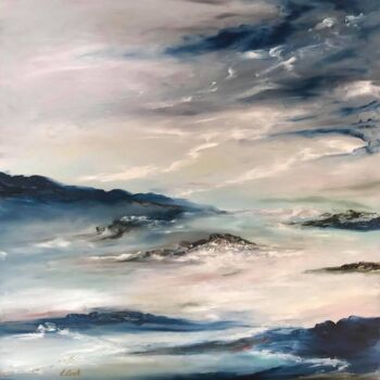 Painting titled "Soft Whispers of th…" by Elisa Cook Benbassat Bassat, Original Artwork, Oil