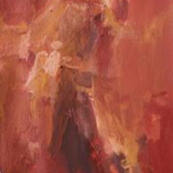 Schilderij getiteld "Rouge" door Sandrine Wely, Origineel Kunstwerk
