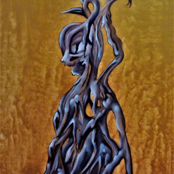 Schilderij getiteld "Buste" door Max No, Origineel Kunstwerk, Acryl