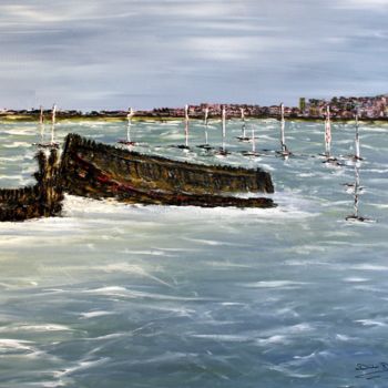 Peinture intitulée "L'epave.jpg" par Didier Duclos, Œuvre d'art originale, Acrylique