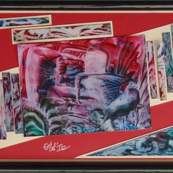 Peinture intitulée "Balade dans les aby…" par Obel'Isa, Œuvre d'art originale, Cire