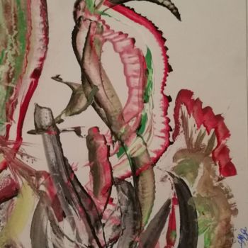 Peinture intitulée "Les Cheyennes ©" par Bega, Œuvre d'art originale, Gouache