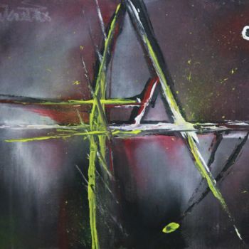 「(Many Times) Broken…」というタイトルの絵画 Pertti Matikainenによって, オリジナルのアートワーク, アクリル