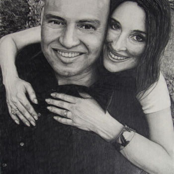 Drawing titled "Couple drawing by J…" by Jorge Gallardo, Original Artwork, Graphite