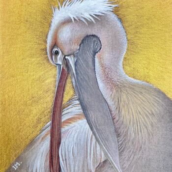 Peinture intitulée "Série oiseaux n°6" par Isabelle Molinard, Œuvre d'art originale, Acrylique