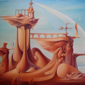 Pintura intitulada "GREAT NAVIGATOR II" por Valeriy Kot, Obras de arte originais, Óleo