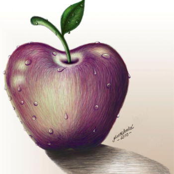 Drawing titled "Maçã molhada" by Dimarco.Art, Original Artwork, Digital Photography