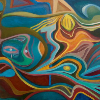 Painting titled "migration-heureuse-…" by Philippe Langaud, Original Artwork, Acrylic