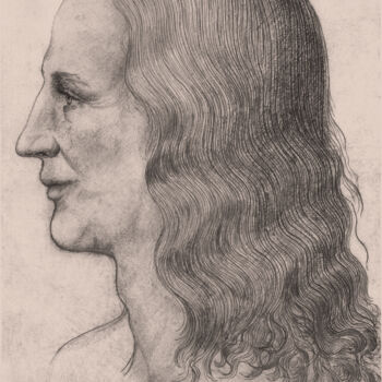 Zeichnungen mit dem Titel "4-leonardo-face-rec…" von Michael Schwahn, Original-Kunstwerk, Digitale Fotografie