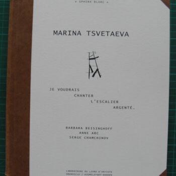 Druckgrafik mit dem Titel "Tsvetaeva" von Serge Chamchinov, Original-Kunstwerk