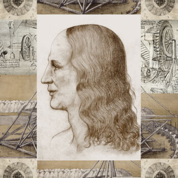Zeichnungen mit dem Titel "12-leonardo-poster-…" von Michael Schwahn, Original-Kunstwerk, Digitale Fotografie