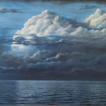 Painting titled "Angry cloud." by Zigmars ''Sigmar'' Grundmanis, Original Artwork, Oil
